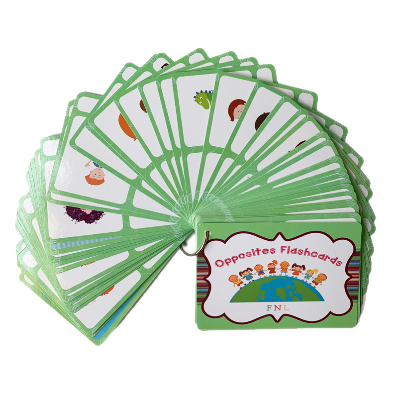 Kids Education Toys - 100가지 반대되는 단어 플래시 카드 영어