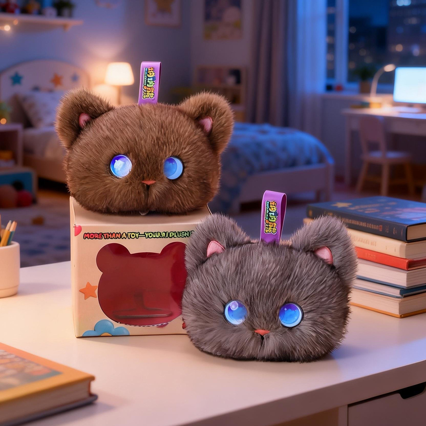 Kids Education Toys - 토봇 AI 플러시 고양이 장난감 인터랙티브