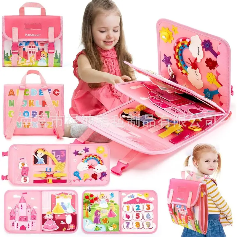 Kids Education Toys - 몬테소리 공주 펠트 비지보드 유아 생활