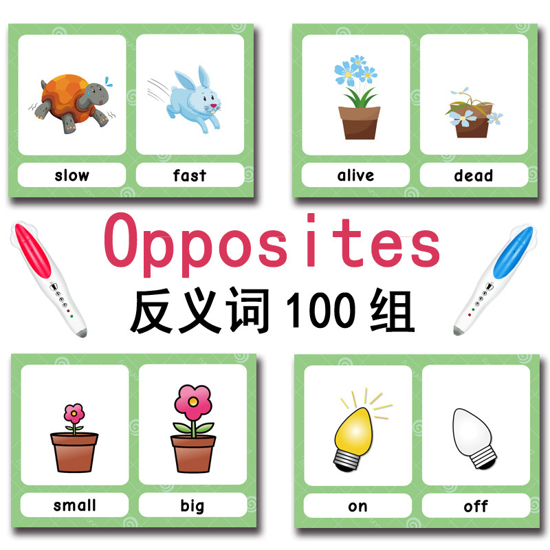 100가지 반대되는 단어 플래시 카드 영어 어휘 카드  - Kids Education Toys 리뷰 및 가격