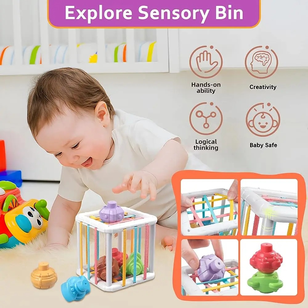 무지개 색깔 몬테소리 모양 분류 큐브 아기 유아 블록  - Kids Education Toys 리뷰 및 가격