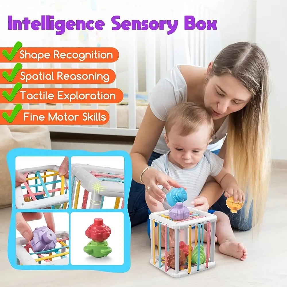 무지개 색깔 몬테소리 모양 분류 큐브 아기 유아 블록  - Kids Education Toys 리뷰 및 가격