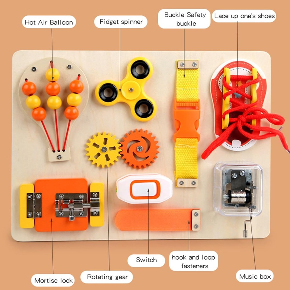 몬테소리 나무 재질의 비지보드 장난감, 유아 감각 교육 - Kids Education Toys 리뷰 및 가격