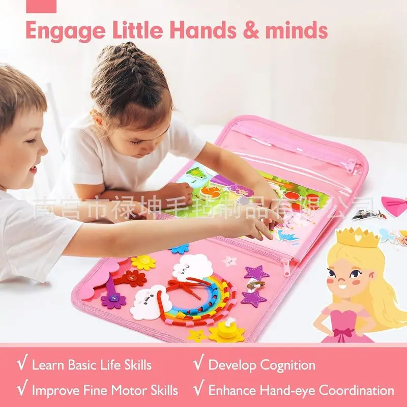 몬테소리 공주 펠트 비지보드 유아 생활 능력 학습 조기 - Kids Education Toys 리뷰 및 가격